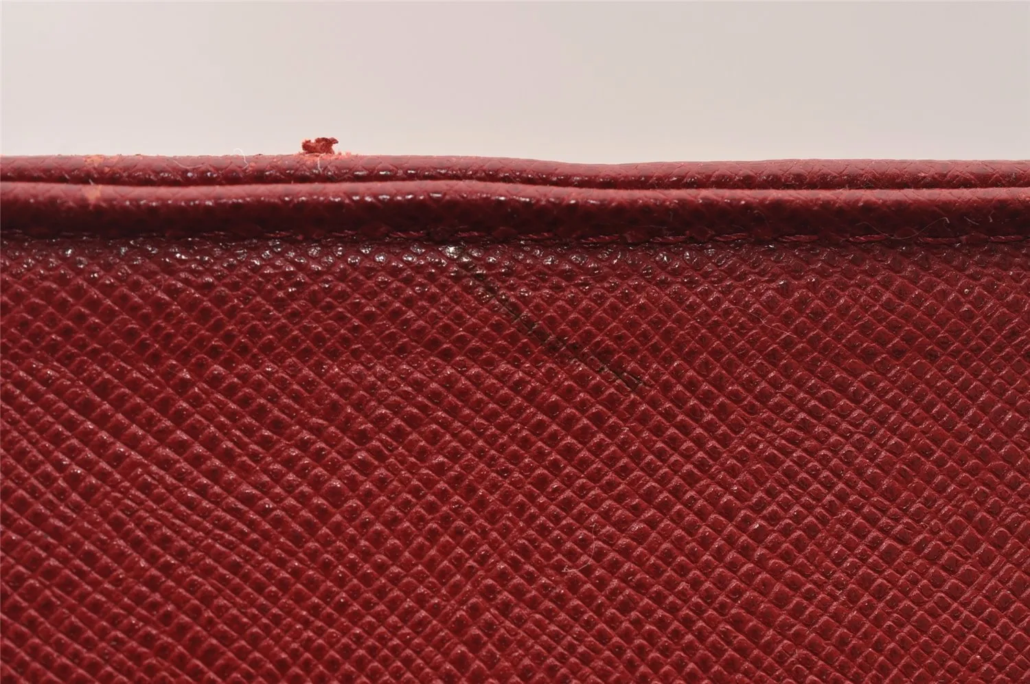 Authentic BURBERRY Vintage Leather Briefcase Business Hand Bag Red 2449I