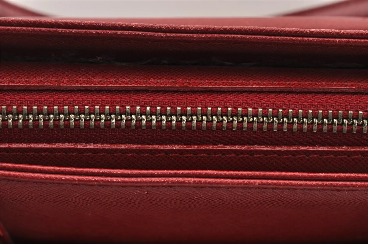 Authentic BURBERRY Vintage Leather Briefcase Business Hand Bag Red 2449I