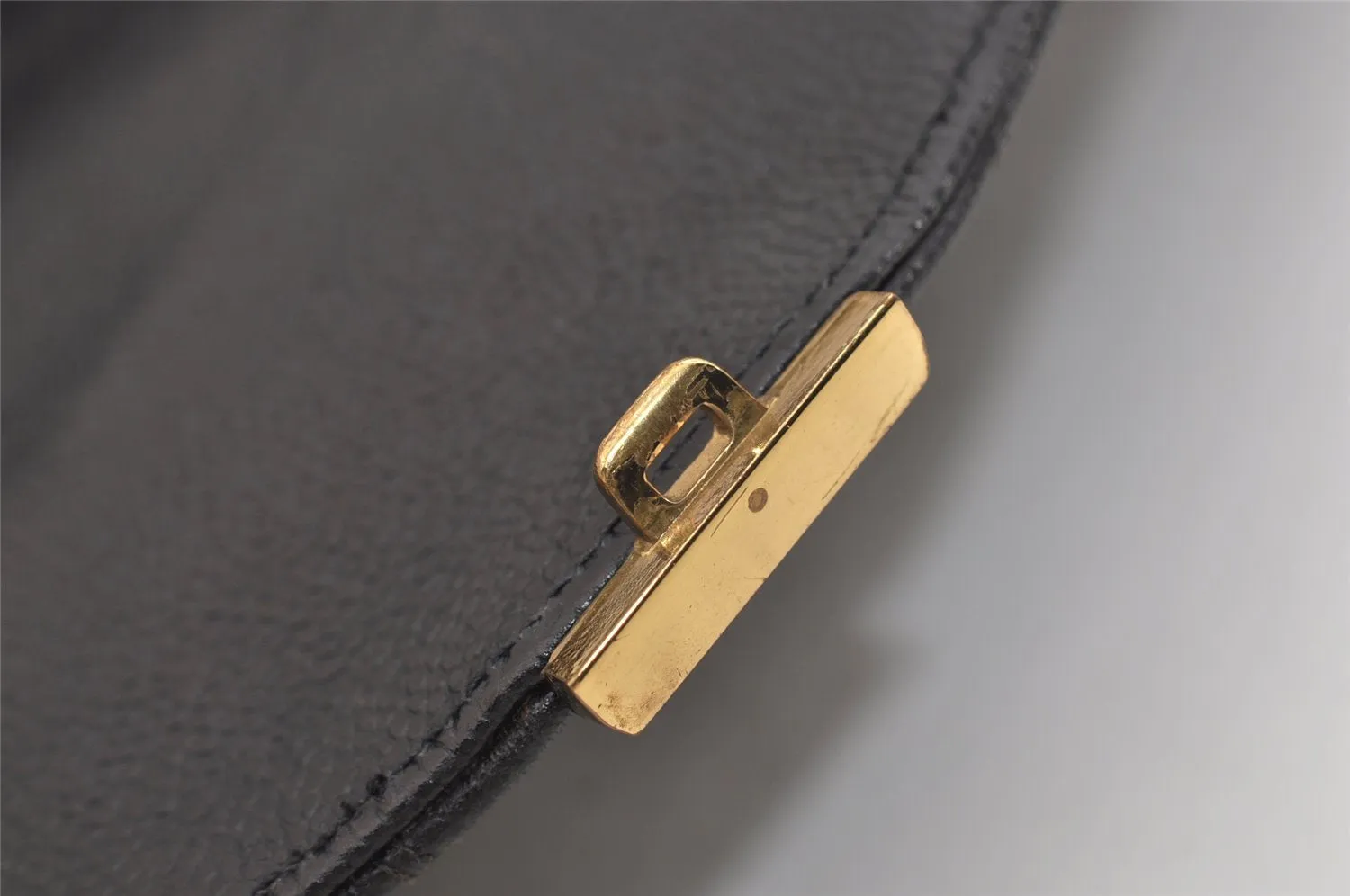 Authentic CHANEL Caviar Skin Bicolore CC Logo Briefcase Business Bag Black 6105J