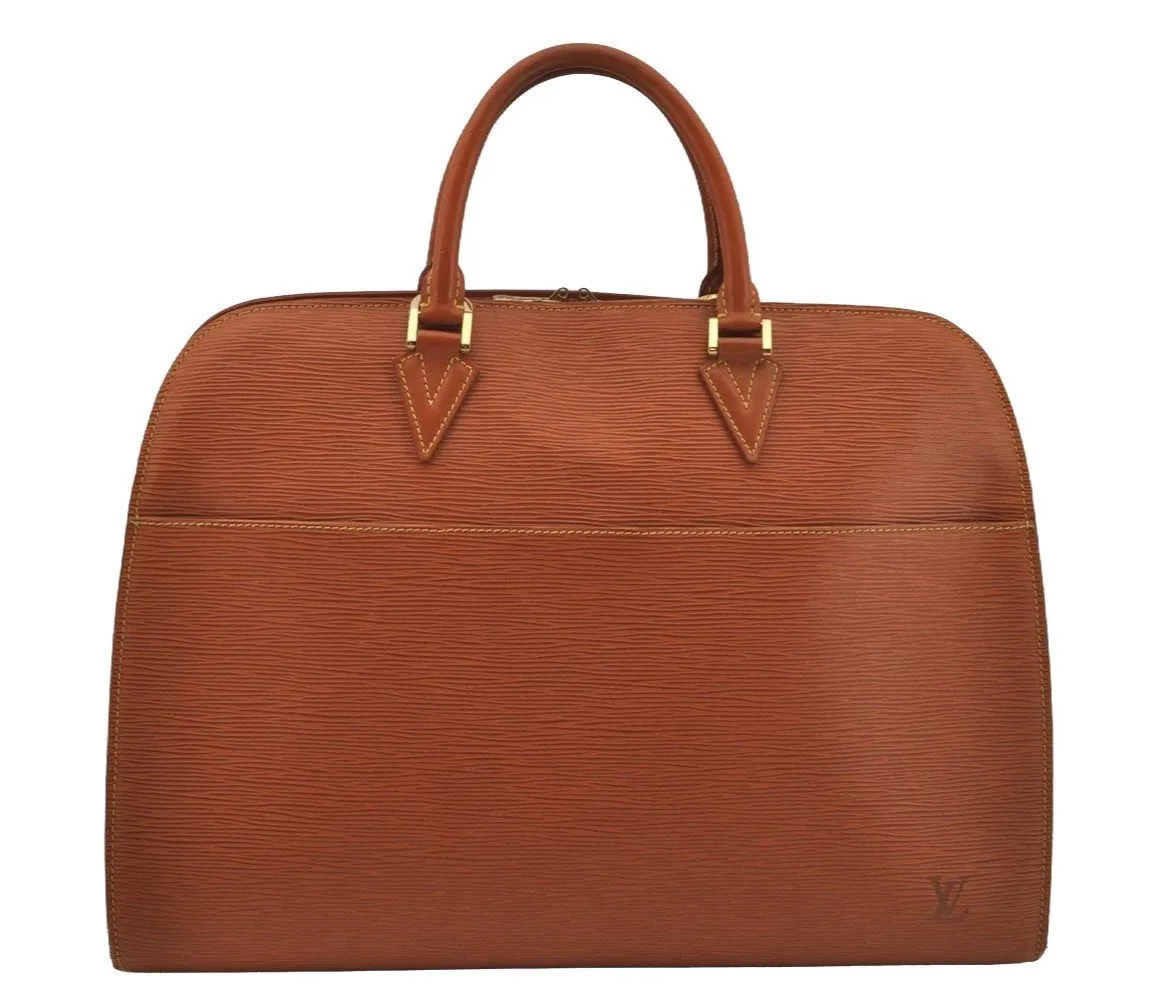 Authentic Louis Vuitton Epi Sorbonne Briefcase Business Bag M54518 Brown 1577J