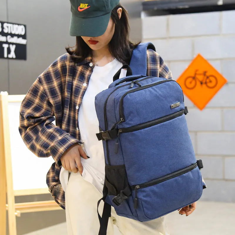 Backpack Brand Logo Printing USB Rechargeable  Scalable Computer  Men's Large Capacity Travel Bag