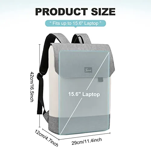 Backpack School Laptop Bag Work Bag Waterproof Notebook Backpack with Laptop Compartment 15.6 Inch & Anti Theft Backpack Bag for Business, Office, Uni & School