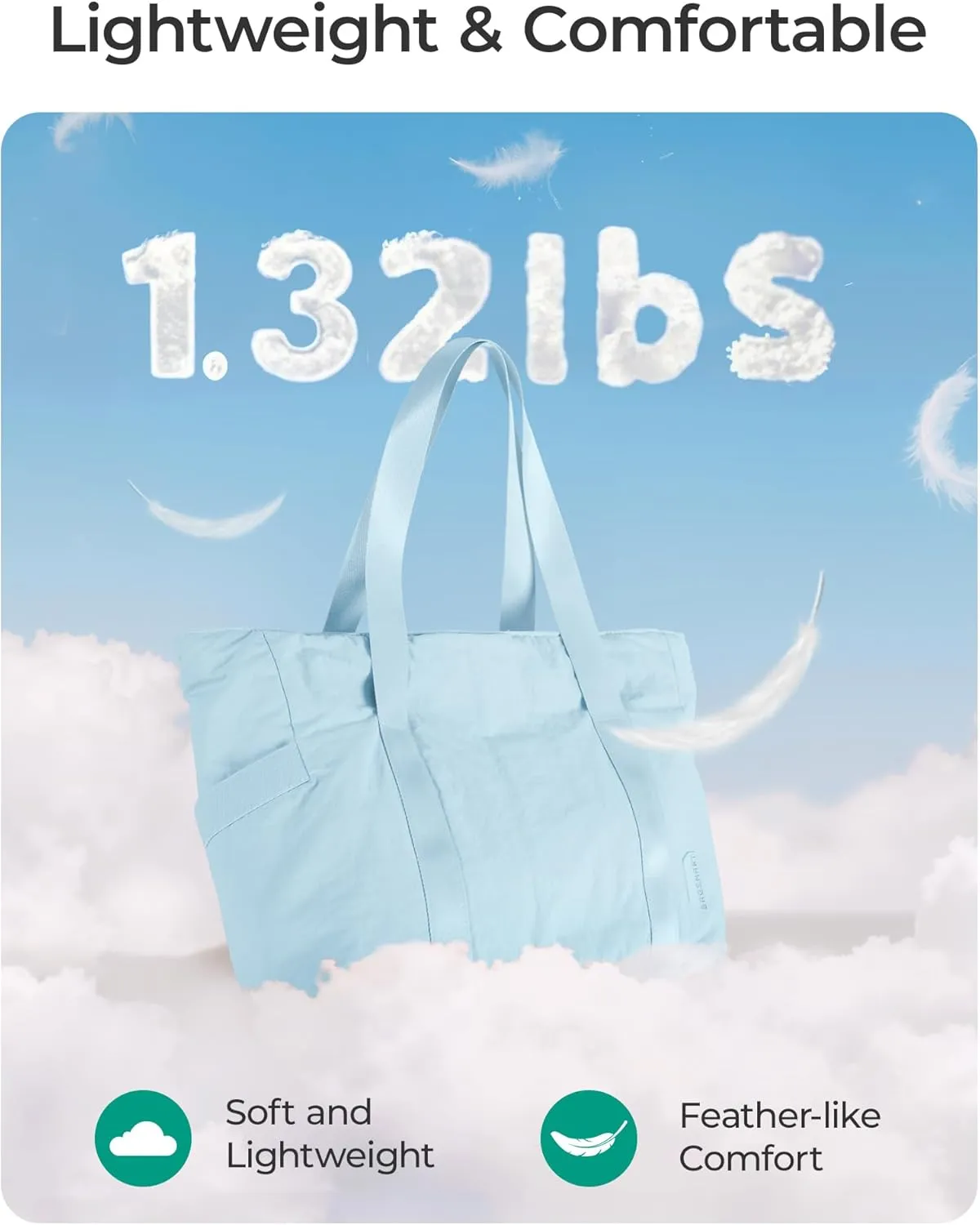 BAGSMART Tote Bag for Women with Zipper, Gym tote with Compartments, Work Tote Nurse Dance Yoga Bag for Travel