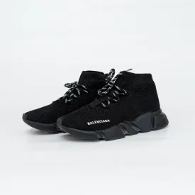 Balenciaga Black Knit Fabric Speed Trainer Sneakers, 38