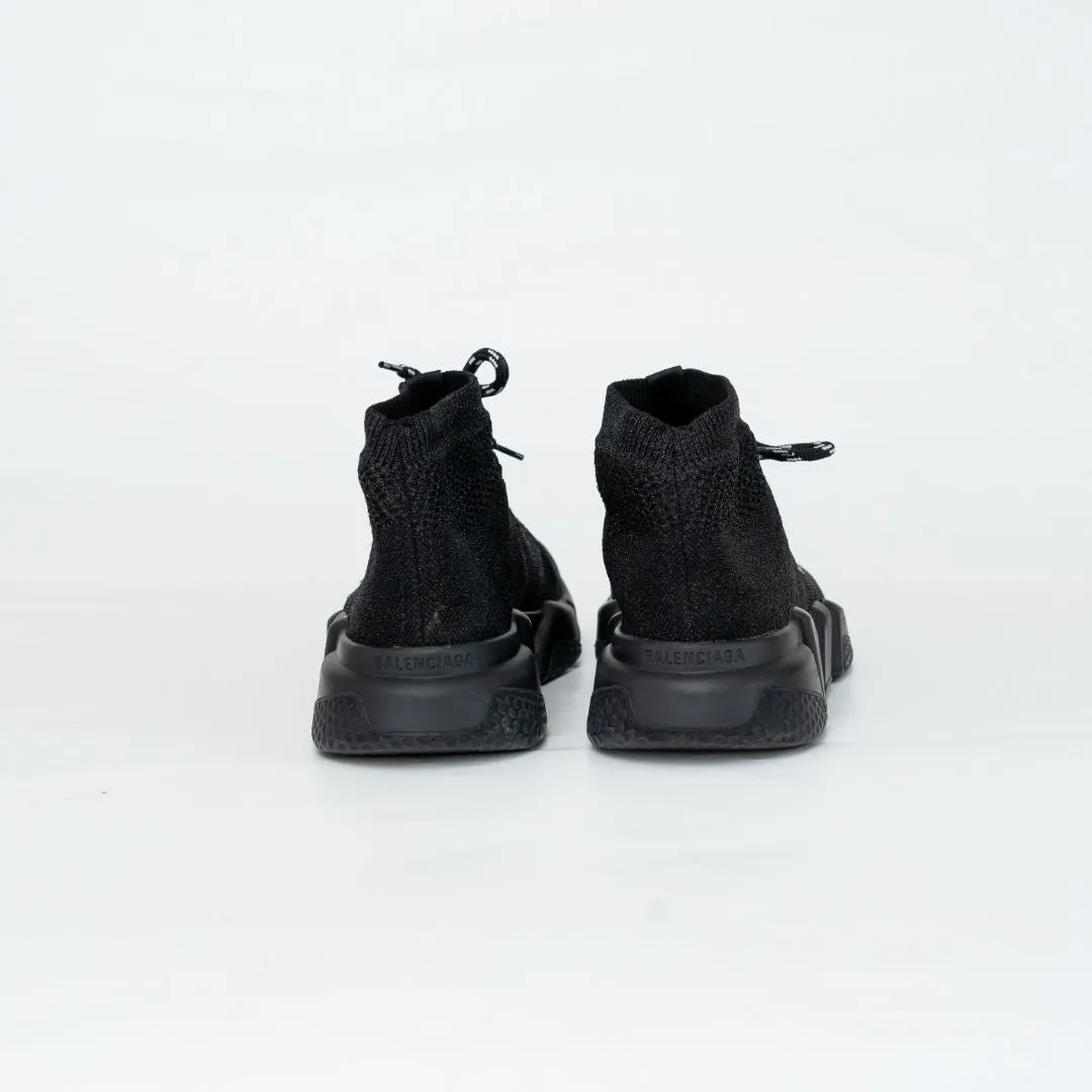 Balenciaga Black Knit Fabric Speed Trainer Sneakers, 38