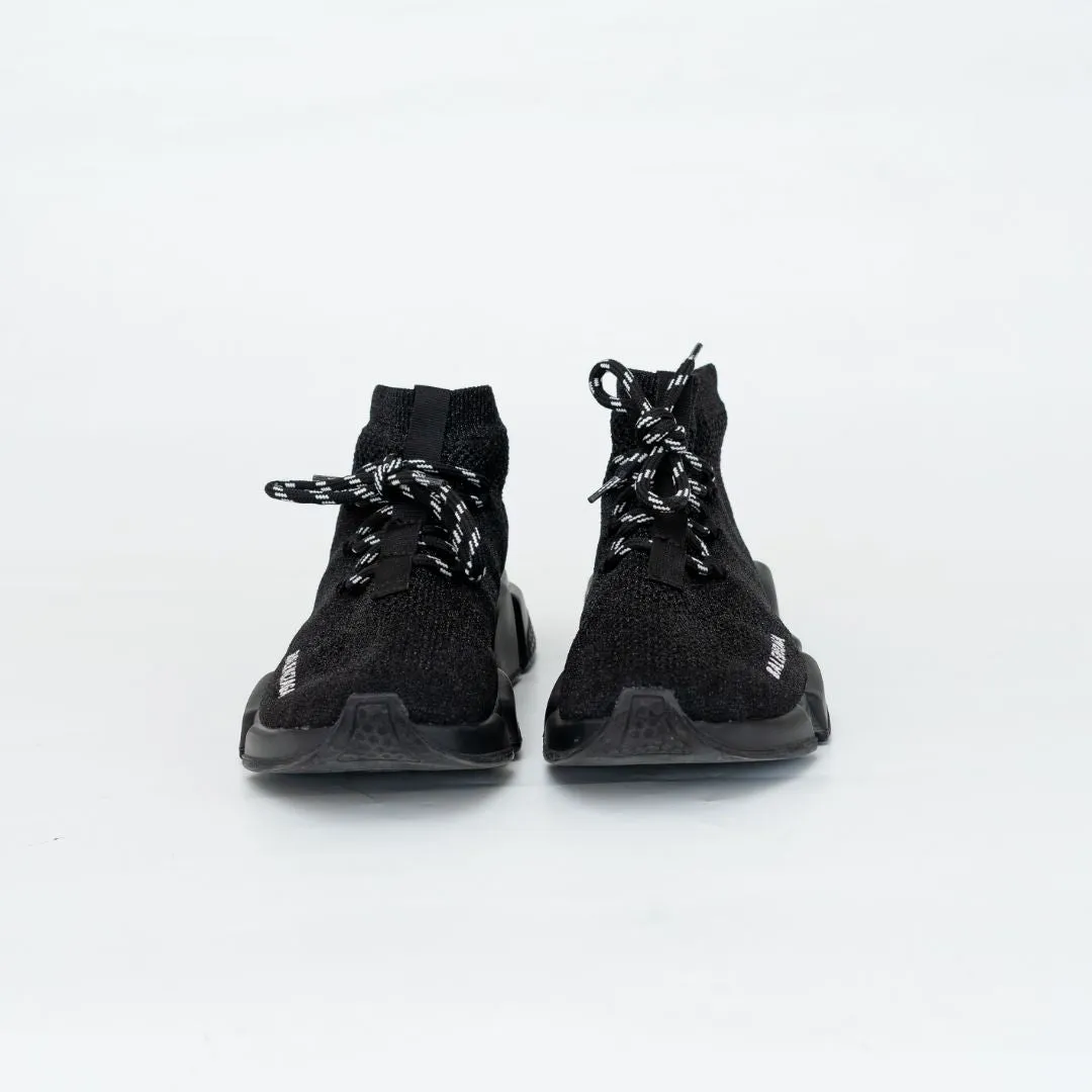 Balenciaga Black Knit Fabric Speed Trainer Sneakers, 38