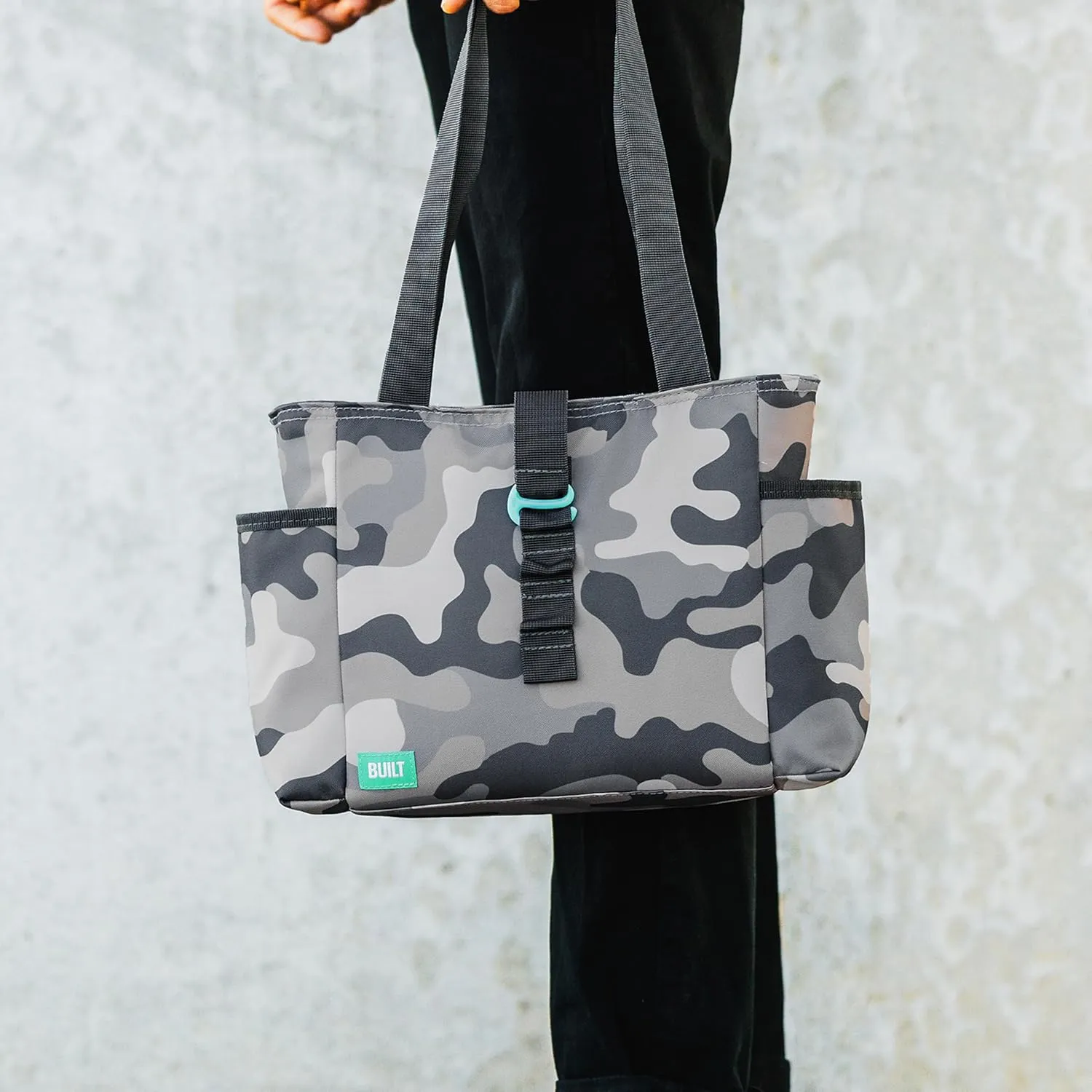 Built Crosstown Water Resistant Polyester Tote with Shoulder Strap