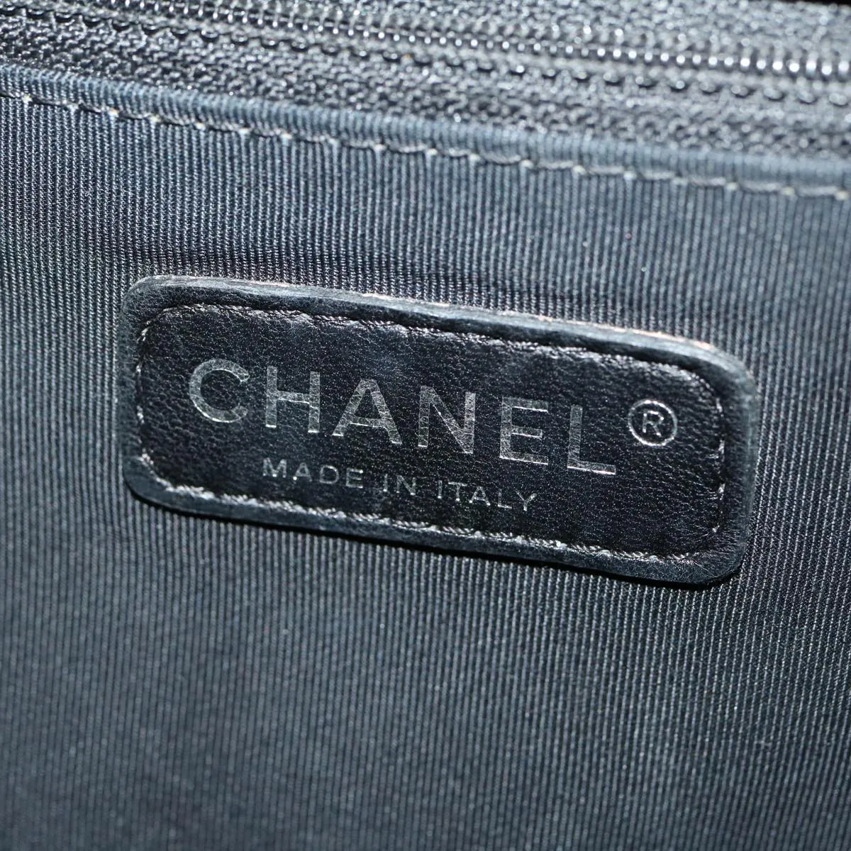 CHANEL Big Matelasse Boy  Chain Shoulder Bag Lamb Skin Black  30943A