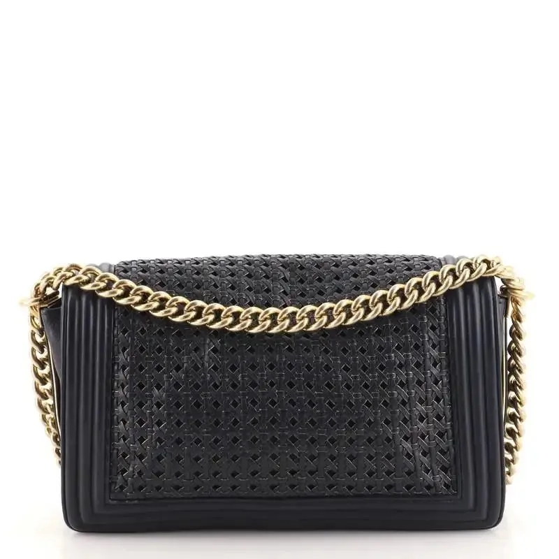 CHANEL BOY FLAP BRAIDED SHEEPSKIN NEW MEDIUM BAG