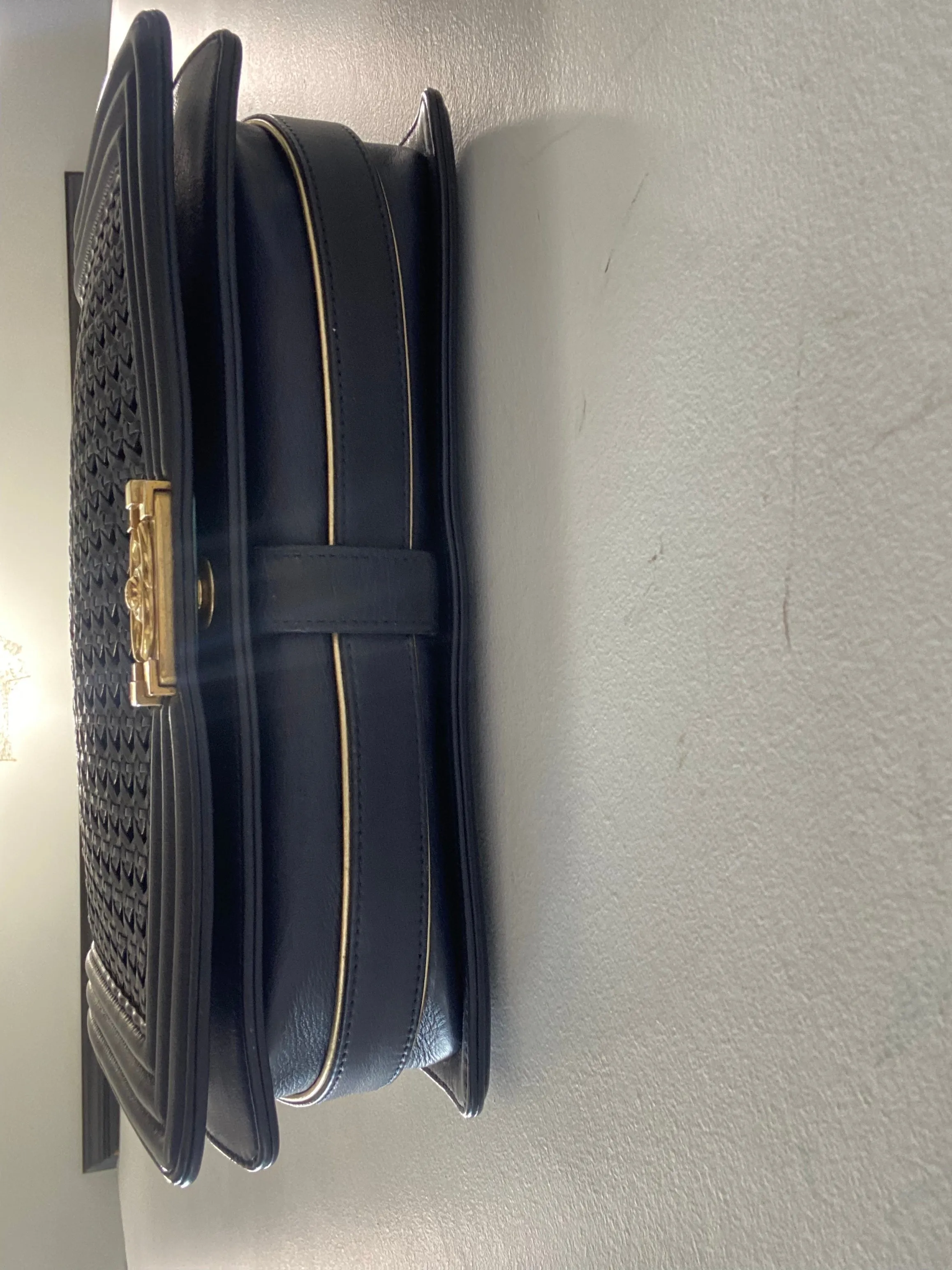 CHANEL BOY FLAP BRAIDED SHEEPSKIN NEW MEDIUM BAG