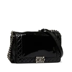 Chanel Medium Patent Reverso Boy Flap Crossbody Bag