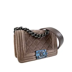 CHANEL Mini Velvet Boy Flap Bag