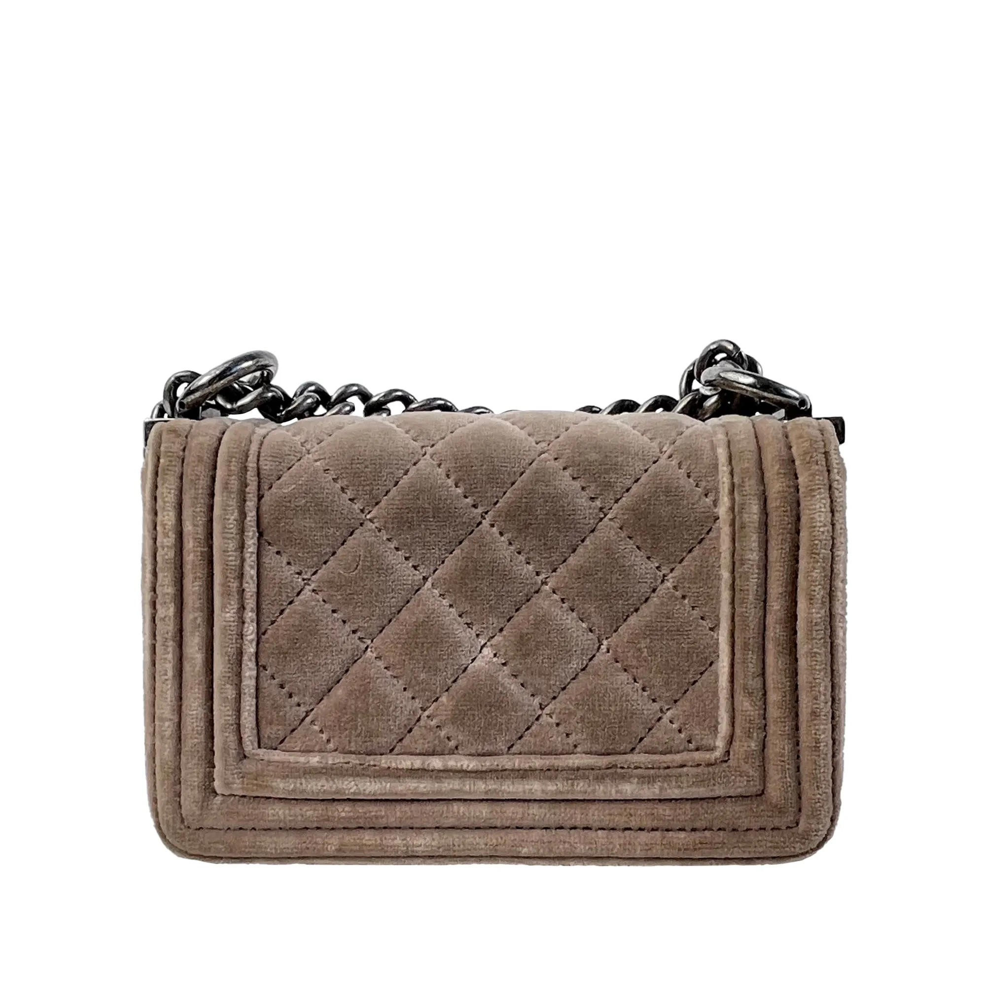 CHANEL Mini Velvet Boy Flap Bag