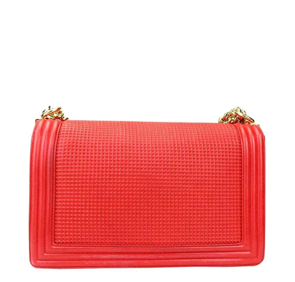 Chanel Red Boy Bag Lambskin