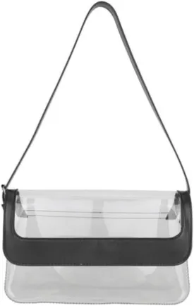 Clear Shoulder Bag Purse 2 In 1 Transparent Crossbody Bag Jelly Handbag For Women Small Leather Briefcase for