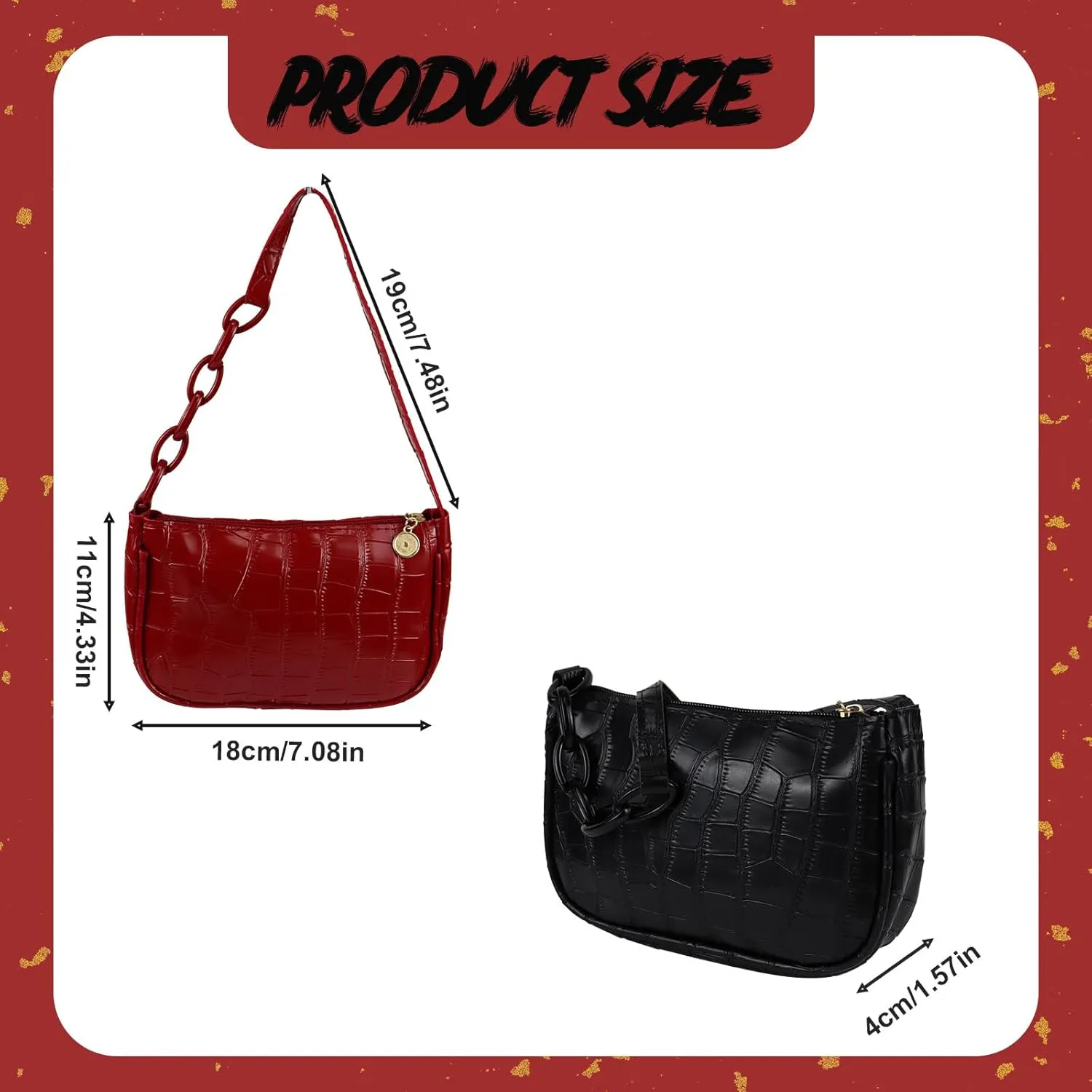 Clutch Tote Handbags, PU Leather Small Shoulder Bag Small Handbags for Women and Girls, Cute Mini Shoulder Bag