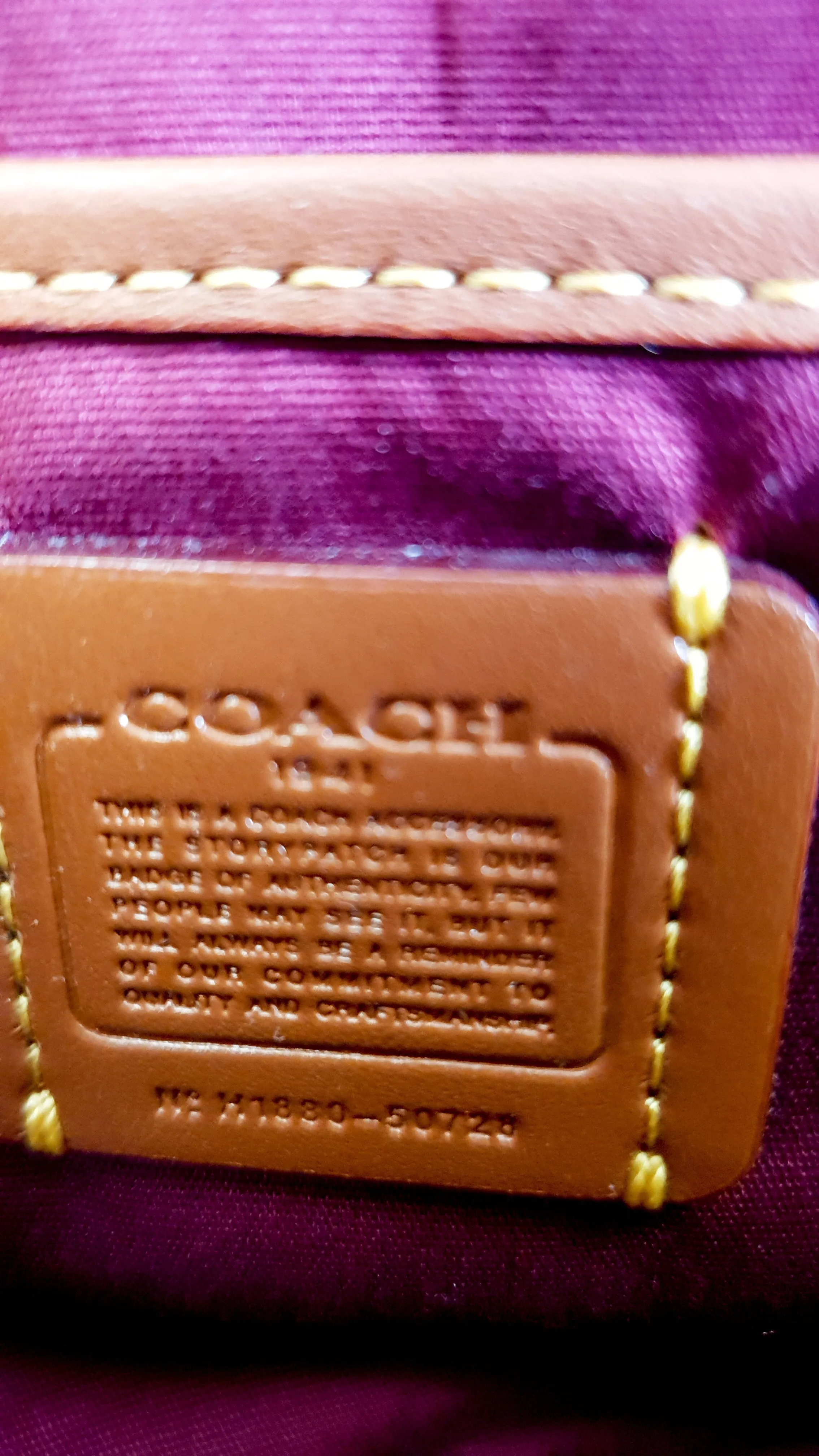 Coach 1941 Belt Bag Camera Bag in Tan Signature & Scarlett Burgundy Smooth Leather - Coach 50728