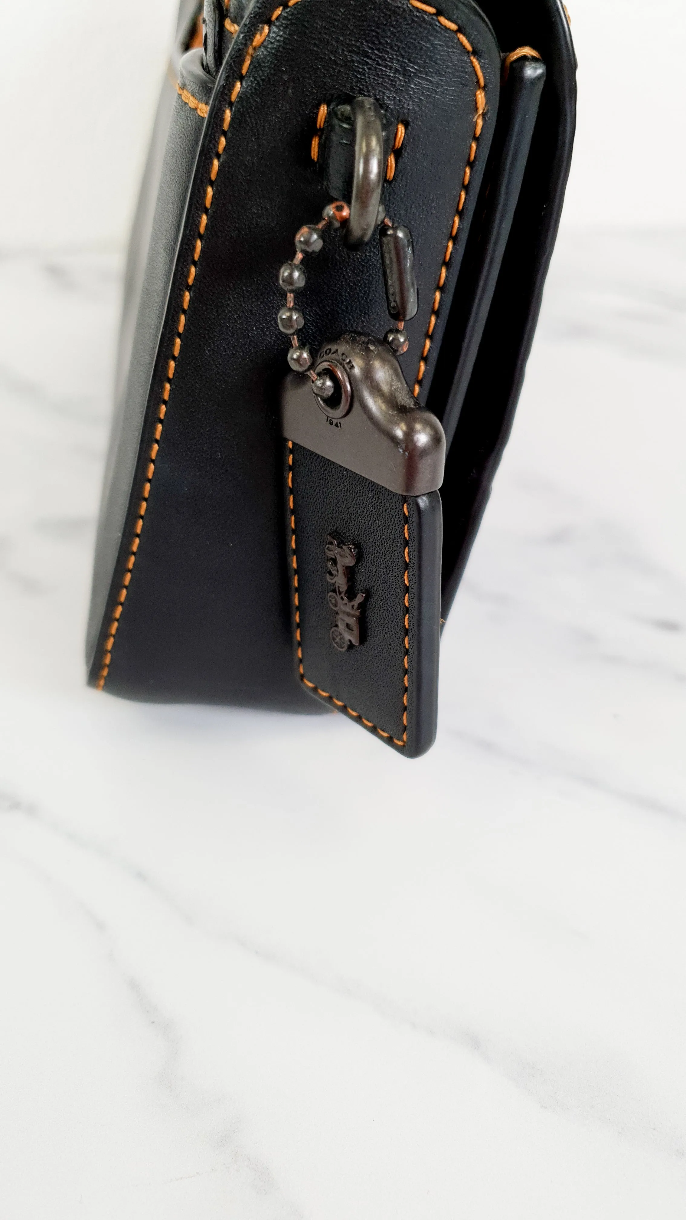 Coach 1941 Dinky Crossbody Bag With Varsity Patchwork Leather & Suede in Black, Green, Blue & Tan - Coach 54540