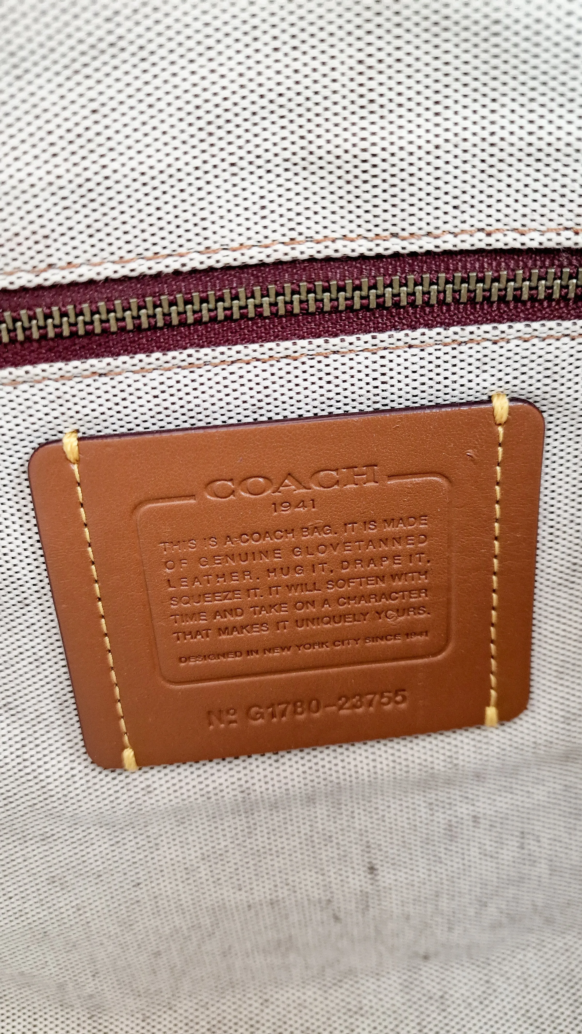 Coach 1941 Rogue 31 Dusty Rose Pink Mixed Leather Burgundy Suede - Satchel Handbag 23755