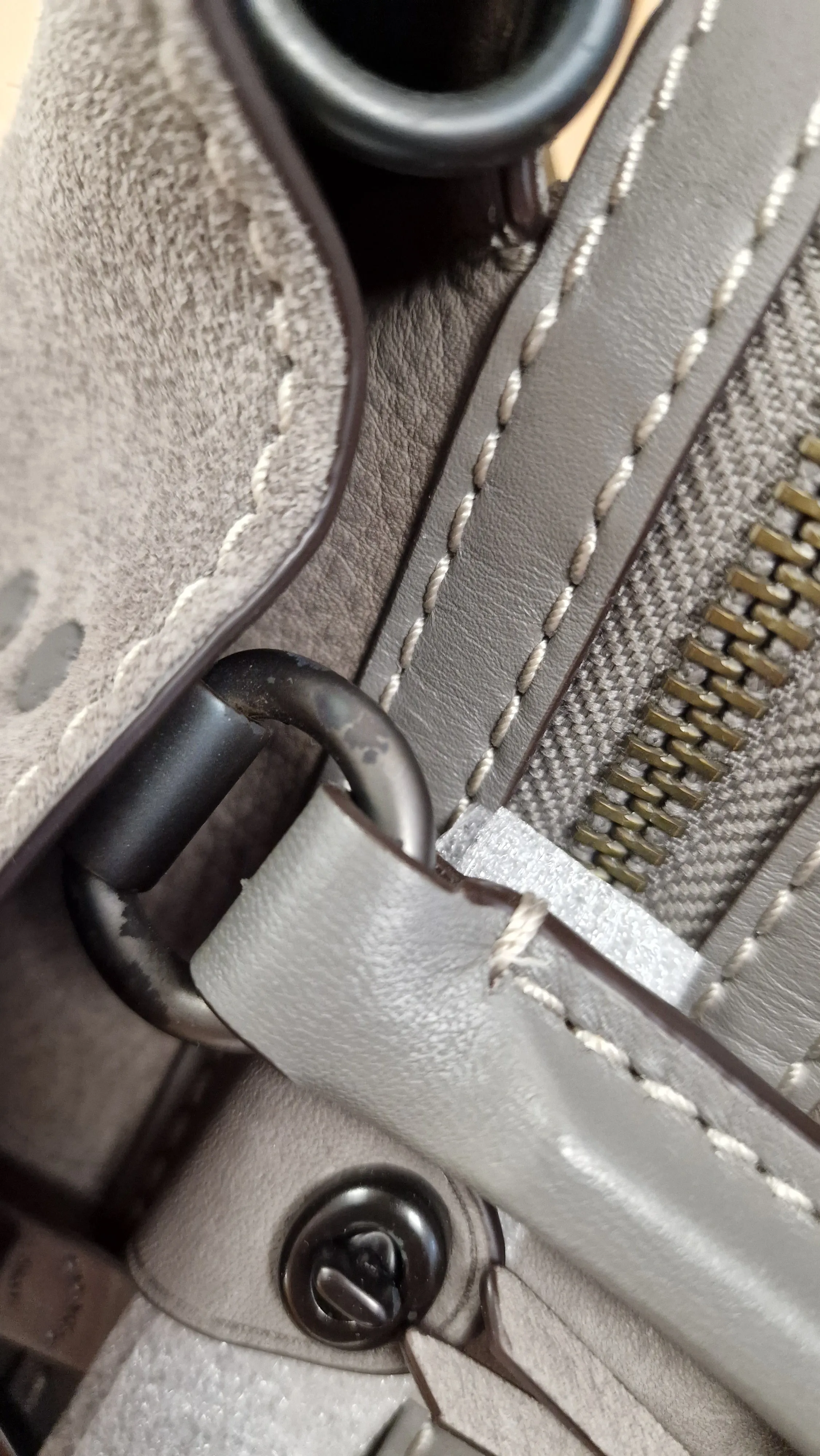 Coach 1941 Rogue 31 Grey Heather Suede Satchel Handbag Shoulder