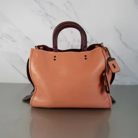 Coach 1941 Rogue 31 in Melon with Burgundy Colorblock Detail and Suede - Satchel Bag