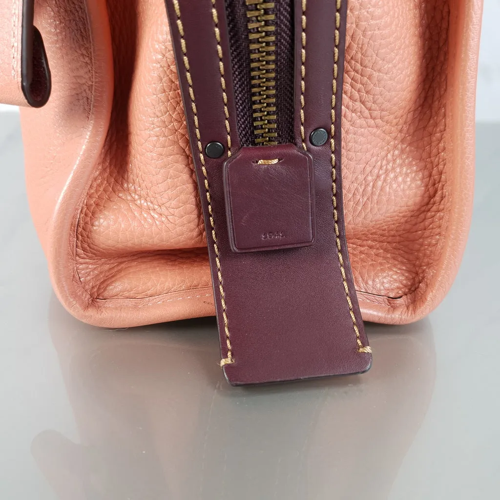 Coach 1941 Rogue 31 in Melon with Burgundy Colorblock Detail and Suede - Satchel Bag