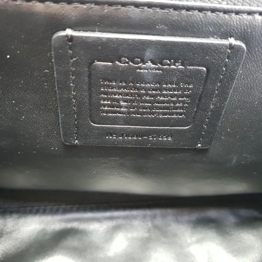 Coach Drifter With Western Rivets & Top Handle in Mixed Leather Fatigue Brown Suede