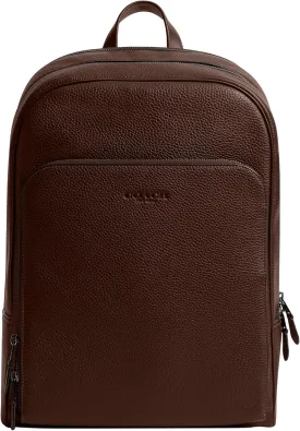 Coach Men's Gotham Backpack in Pebble Leather, Maple, One Size