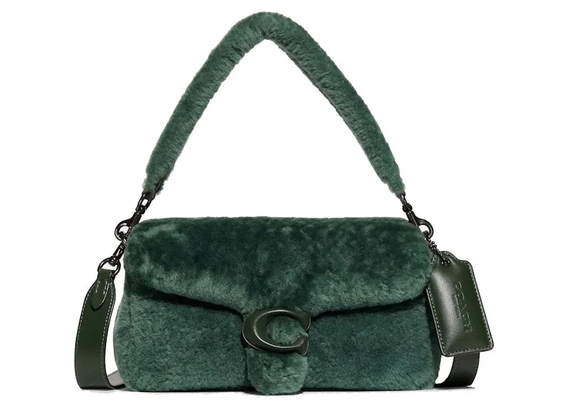 Coach Pillow Tabby 26 Shoulder Bag Shearling Green