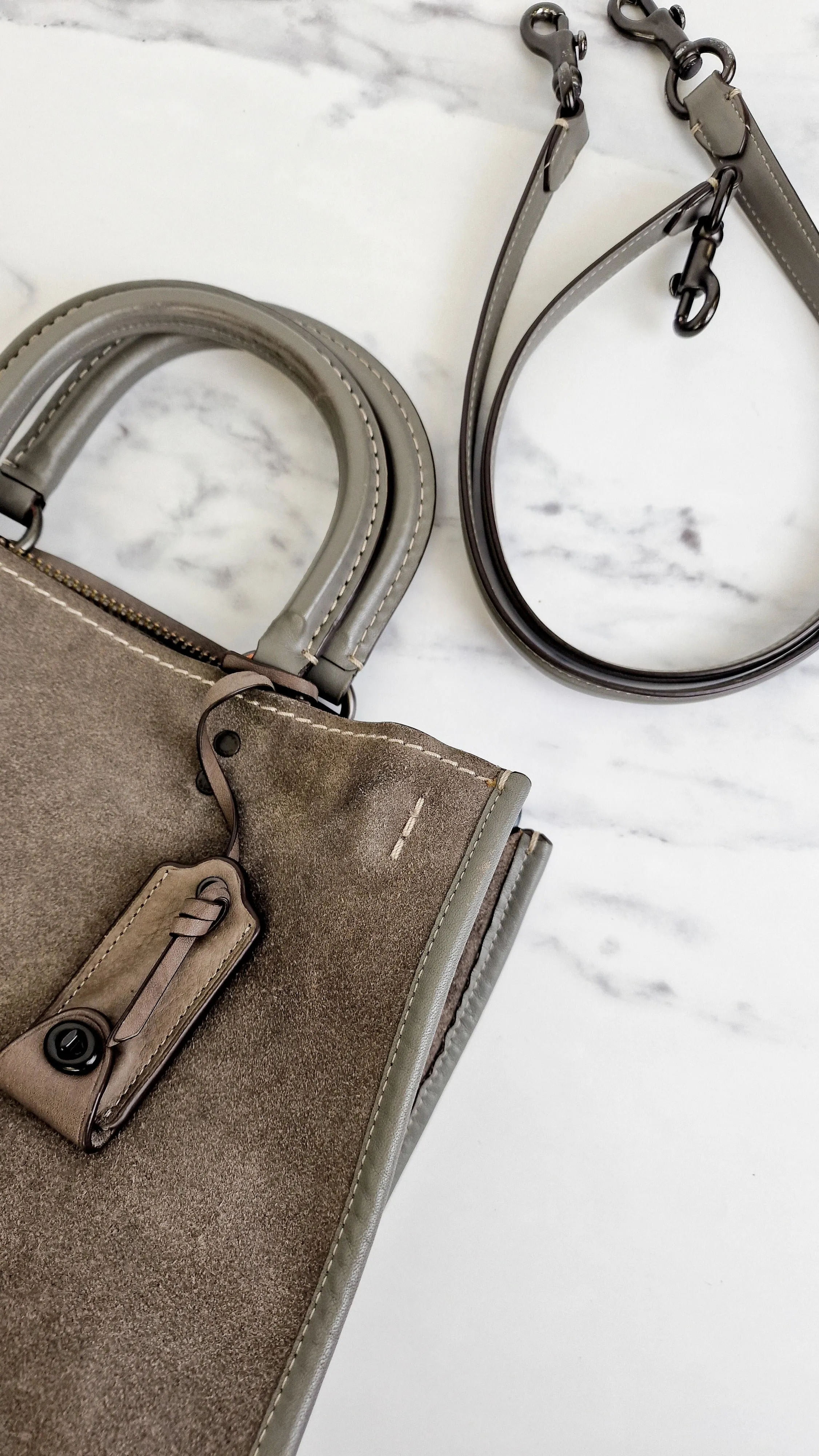 Coach Rogue 31 in Heather Grey Suede - Coach 1941 Handbag Crossbody Bag Shoulder Bag - Coach 38220