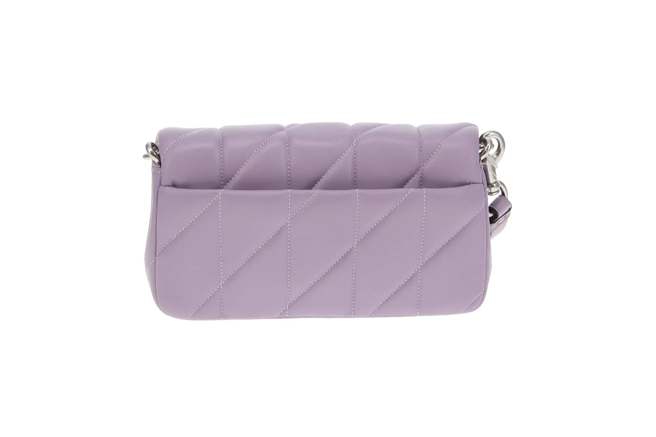 Coach Soft Purple Leather Quilted Tabby 20 Chain Bag