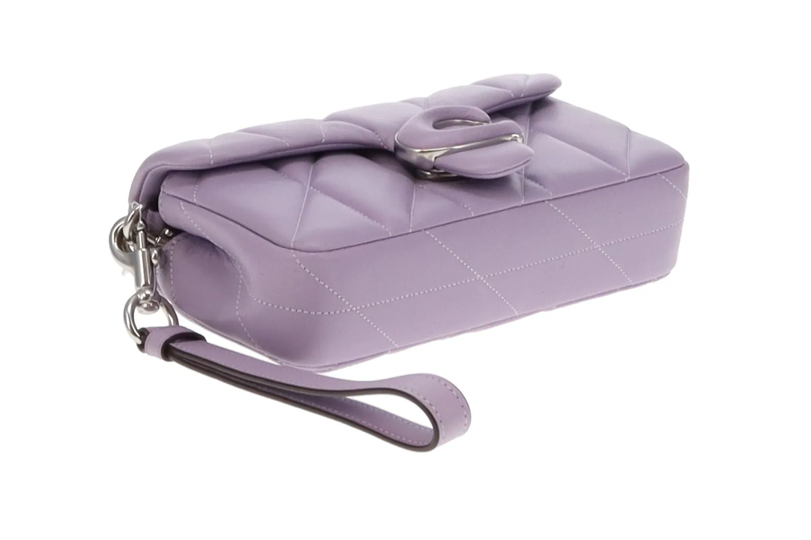 Coach Soft Purple Leather Quilted Tabby 20 Chain Bag