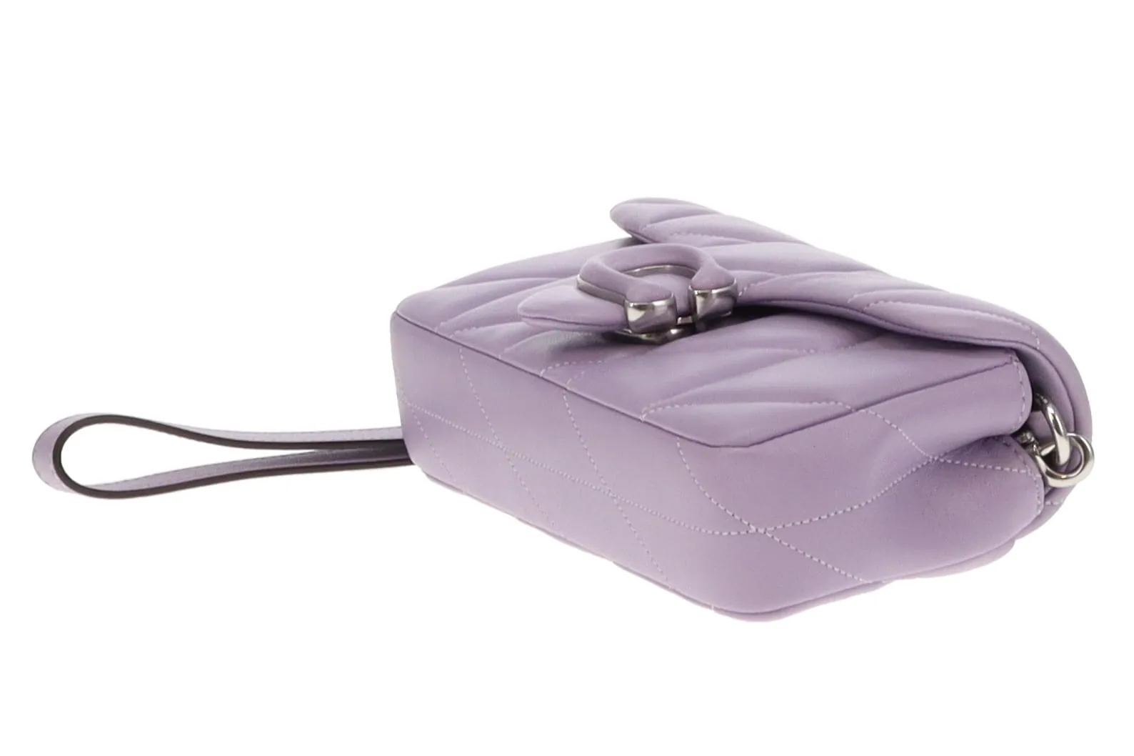 Coach Soft Purple Leather Quilted Tabby 20 Chain Bag
