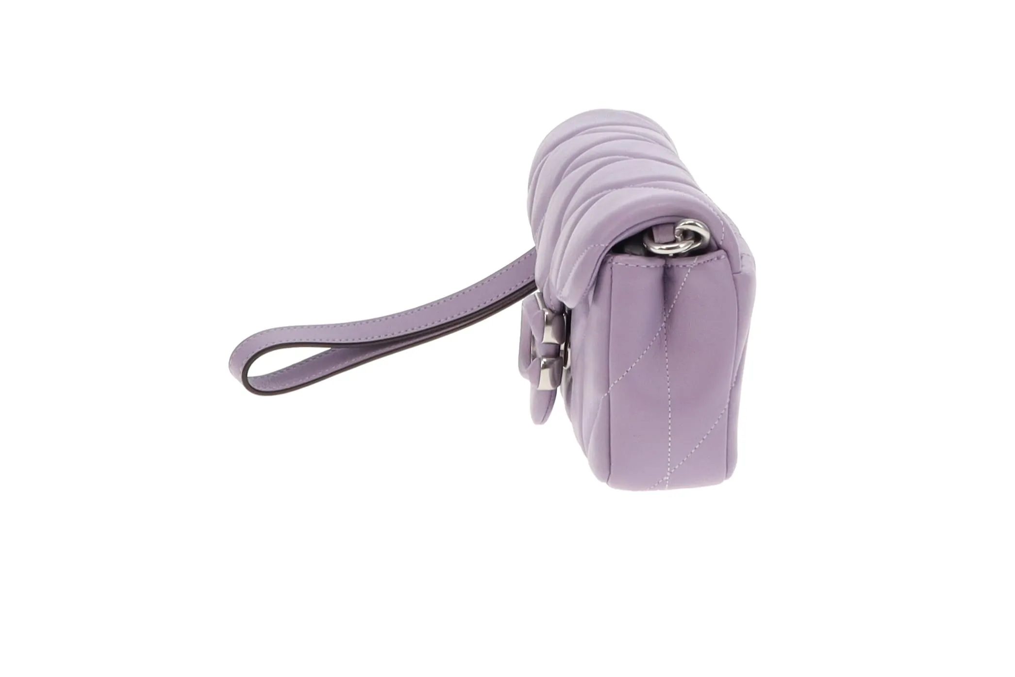 Coach Soft Purple Leather Quilted Tabby 20 Chain Bag