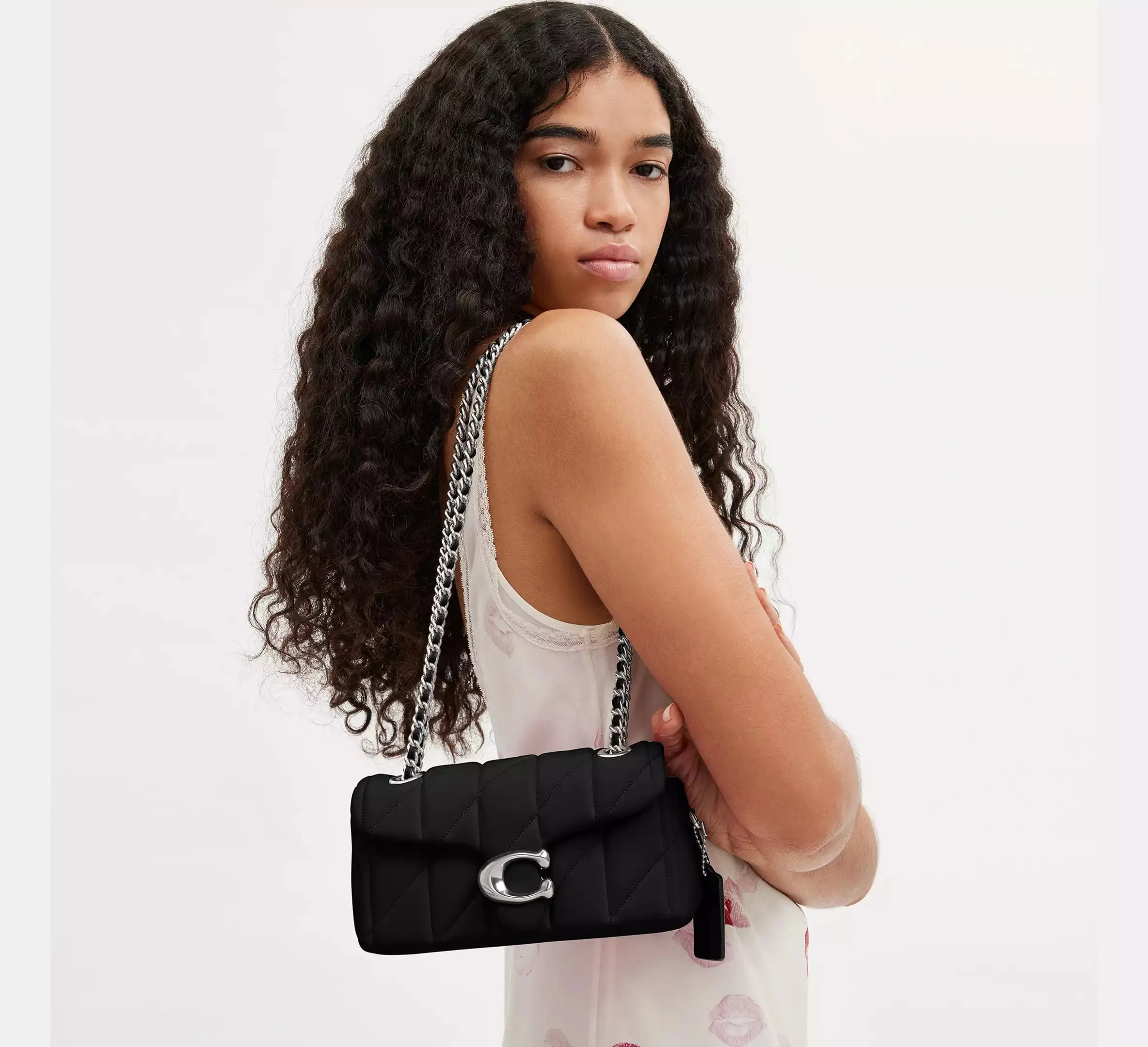 Coach Tabby Shoulder Bag 20 With Quilting in Black