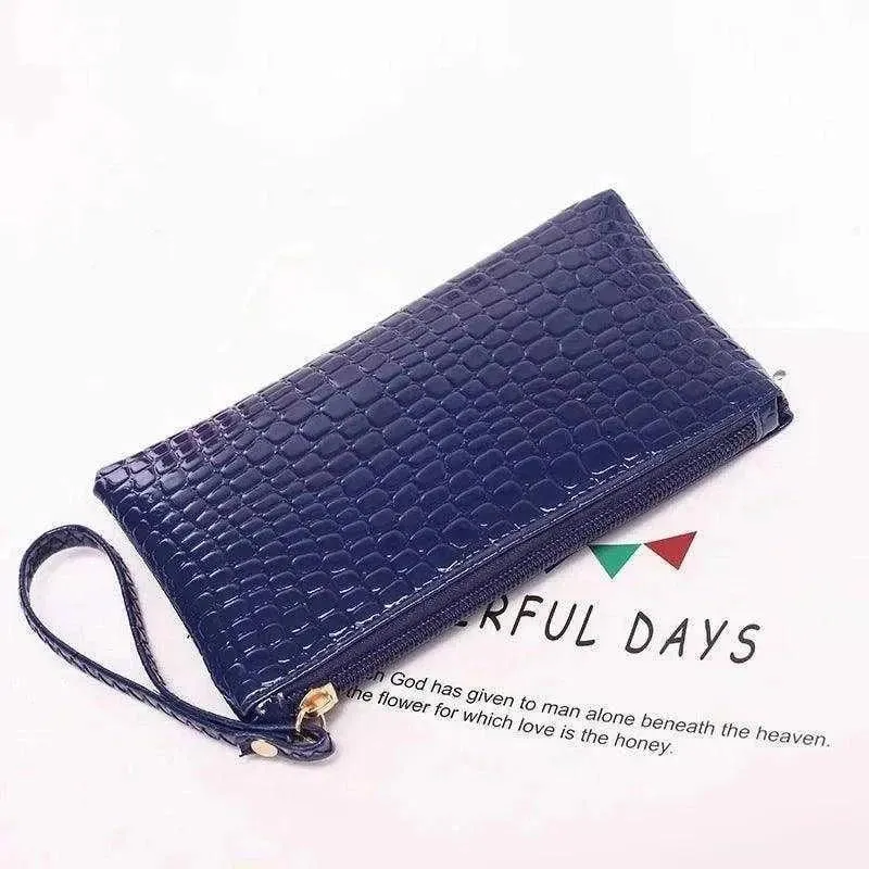 Crocodile Pattern PU Wallet - Women's Zipper Coin Holder - WWC001