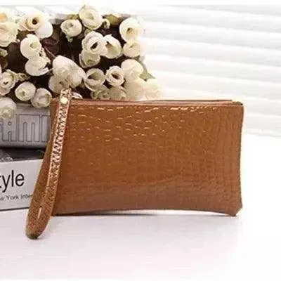 Crocodile Pattern PU Wallet - Women's Zipper Coin Holder - WWC001