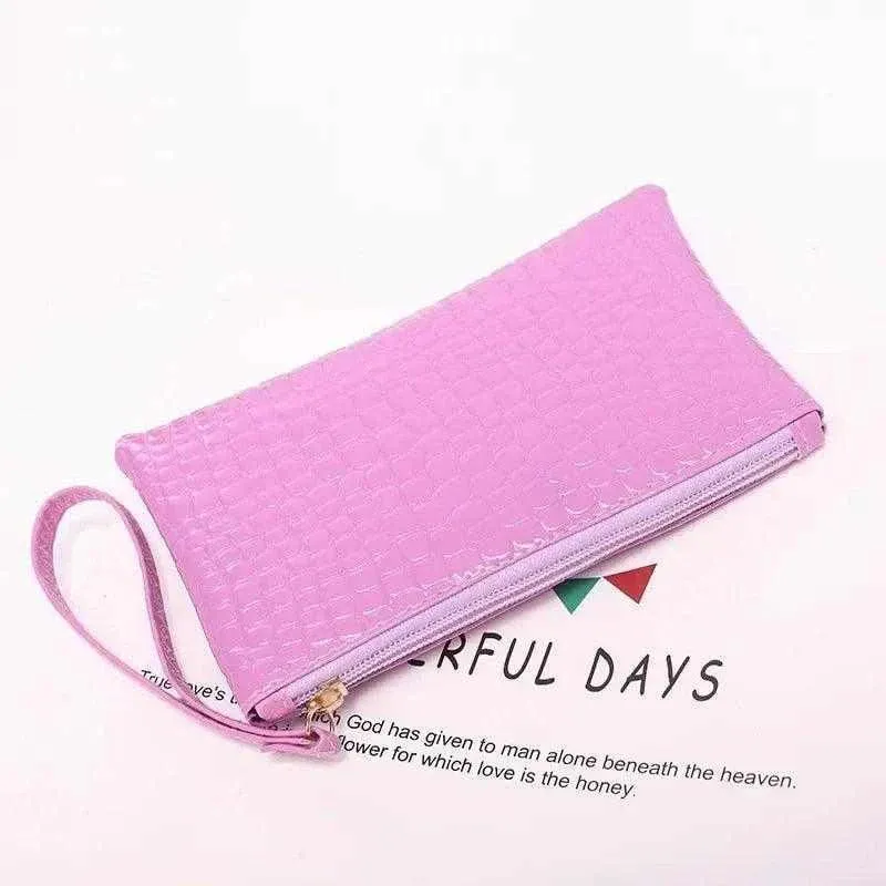 Crocodile Pattern PU Wallet - Women's Zipper Coin Holder - WWC001