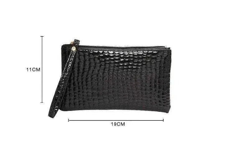 Crocodile Pattern PU Wallet - Women's Zipper Coin Holder - WWC001