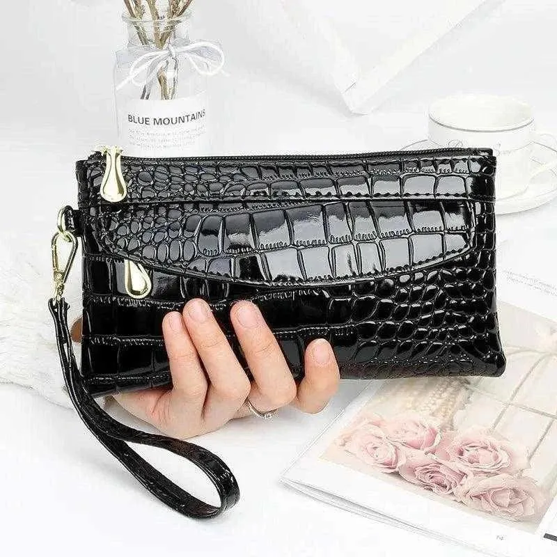 Crocodile Pattern PU Wallet - Women's Zipper Coin Holder - WWC001