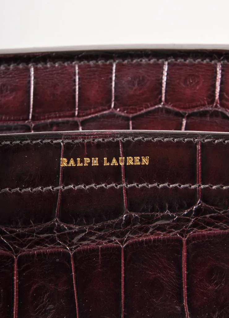 Dark Brown/Oxblood Alligator "Ricky" Handbag