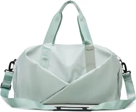 Duffle Bag, Gym Bag for Women, Separate Shoes Compartment Yoga Bag, Wet and Dry Separation Beach Bag (Small, Mint Green)