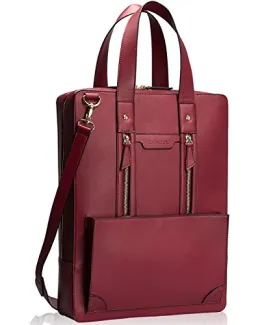 Estarer Women Business Briefcase Handbag PU Leather 15.6 Inch Shoulder Laptop Work Bag