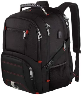 Extra Large Backpack,Travel Laptop Backpack TSA Friendly Durable Computer Backpack with USB Charging Port for Men&Women,Water-Resistant Big Business College School Bookbag Fits 17 Inch Laptop&Notebook