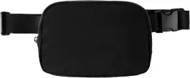 Fanny Pack,Sports Fanny Packs for Unisex,Black Crossbody Bags,Waterproof Mini Belt Bag For Travel Running,Hiking (Black)