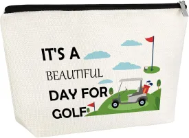 Golf Gifts Makeup Bag - Perfect for Golfers, Coaches, and Fans - Cosmetic Bag with Multiple Compartments
