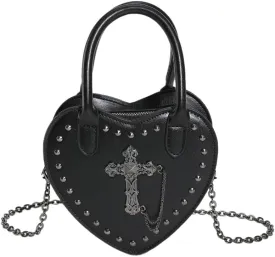 Gothic Punk purse bag Y2K Heart Cute Lolita shoulder bag for women