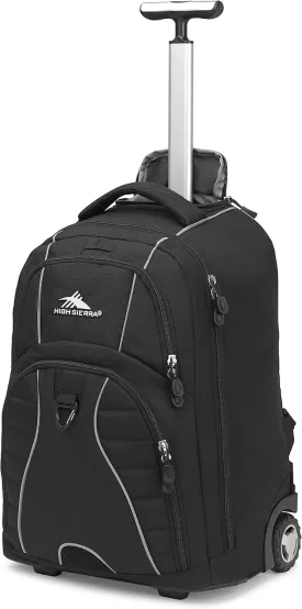 High Sierra Freewheel Wheeled Laptop Backpack, Black, One Size