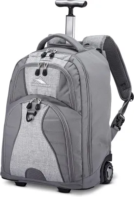 High Sierra Freewheel Wheeled Laptop Backpack, Silver Heather, One Size