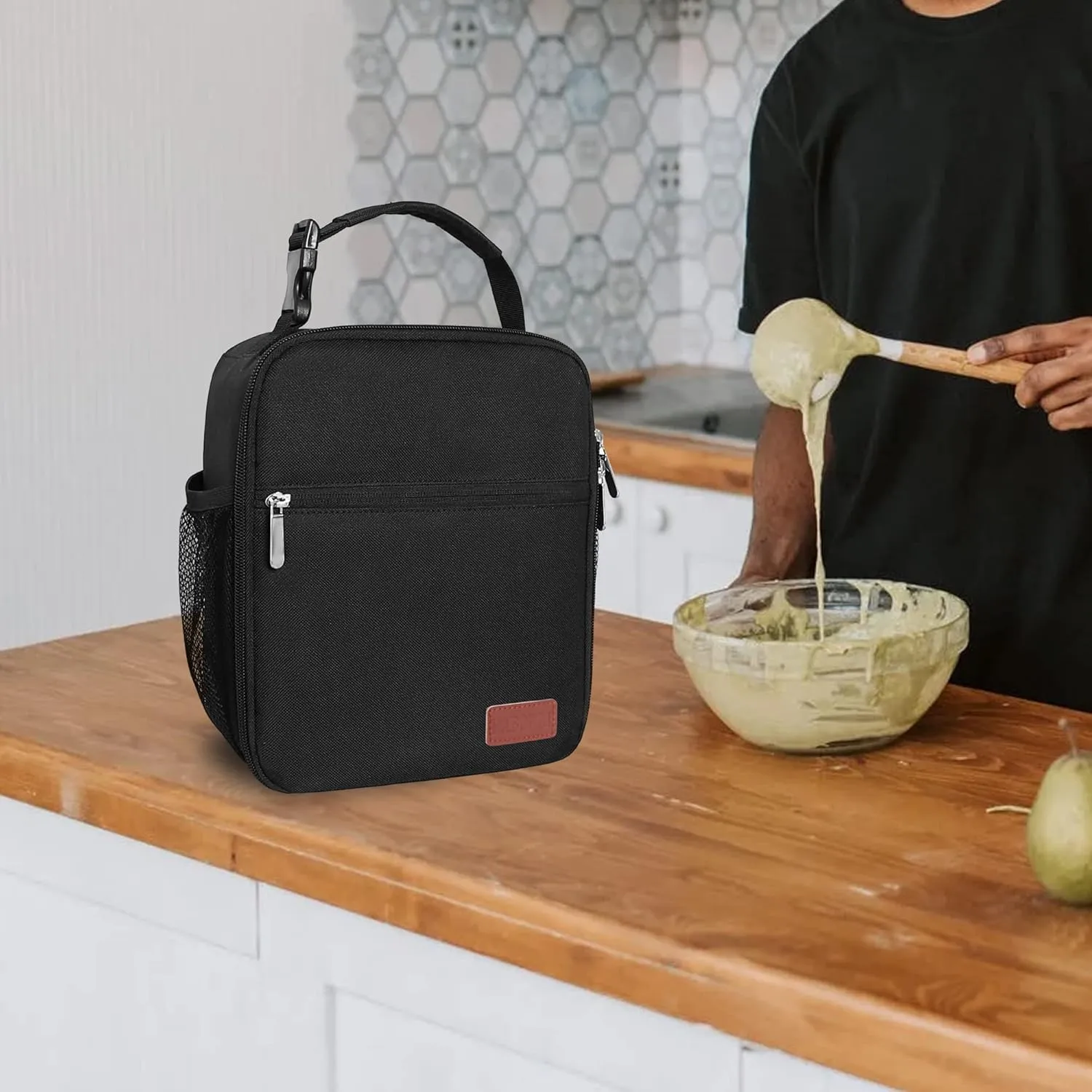 Lunch Box for Men & Women Durable Lunch Bag for Adults Reusable Small Lunchbox Black